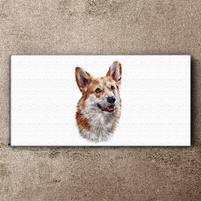 Obraz na plátně Portrét veselého psa Corgi