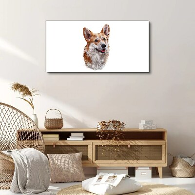 Obraz na plátně Portrét veselého psa Corgi