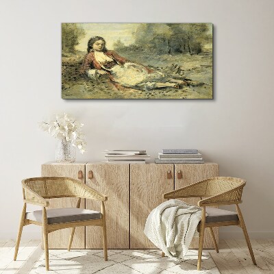 Obraz na plátně Lady girl lesní příroda