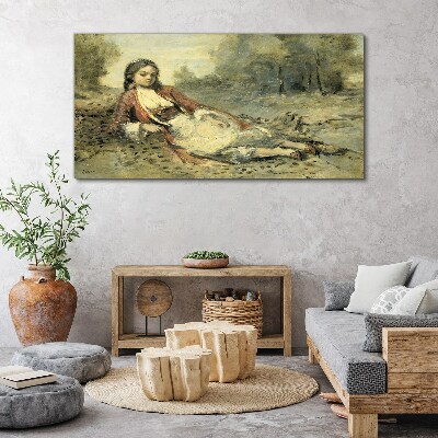 Obraz na plátně Lady girl lesní příroda