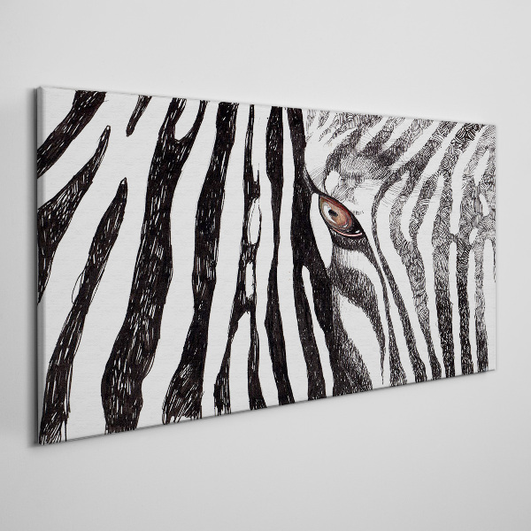 Obraz na plátně Zebra v monochromatickém stylu