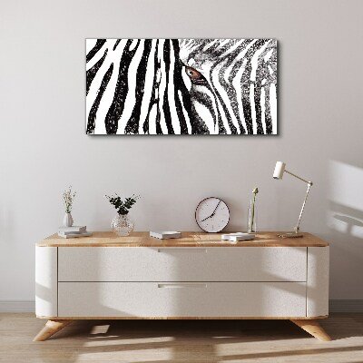 Obraz na plátně Zebra v monochromatickém stylu