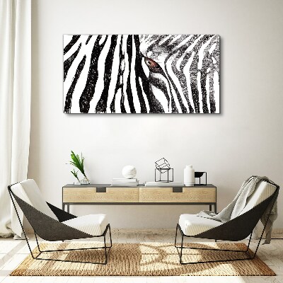 Obraz na plátně Zebra v monochromatickém stylu