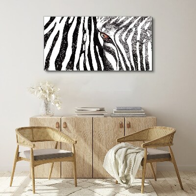 Obraz na plátně Zebra v monochromatickém stylu