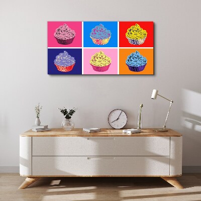 Obraz na plátně Barevné pop art muffiny