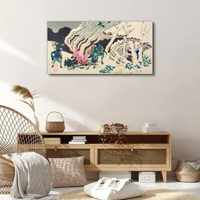 Obraz na plátně Abstrakce Asie Samurai