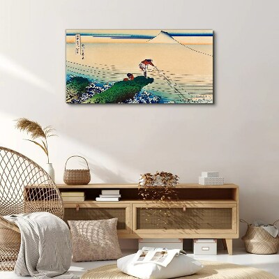 Obraz na plátně Asie Ocean Mountain Rybář