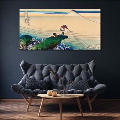 Obraz na plátně Asie Ocean Mountain Rybář