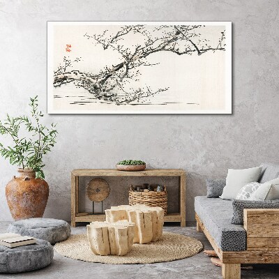 Obraz na plátně Japonský styl kvetoucí větev