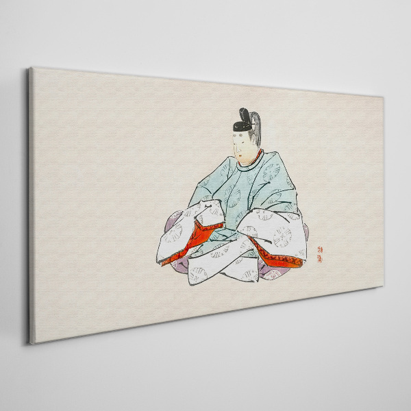 Obraz na plátně Japonský umělec v tradičním kroji