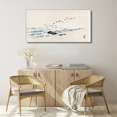 Obraz na plátně Beach Sea Birds