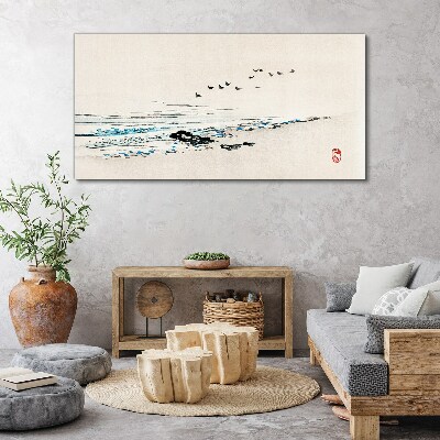 Obraz na plátně Beach Sea Birds