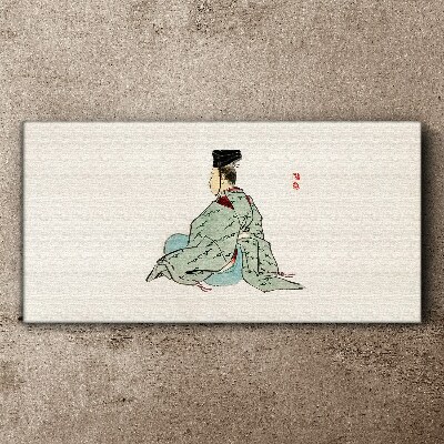 Obraz na plátně Japonská kráska v tradičním kimonu