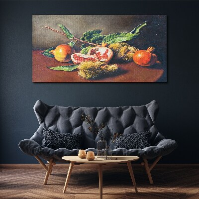 Obraz na plátně Ovocný větev granátové jablko