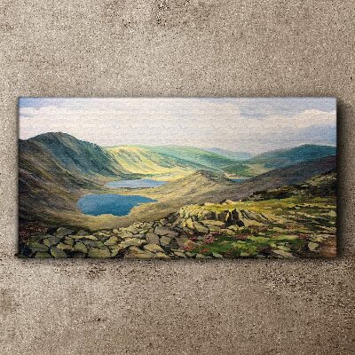 Obraz na plátně Jezero horské krajiny