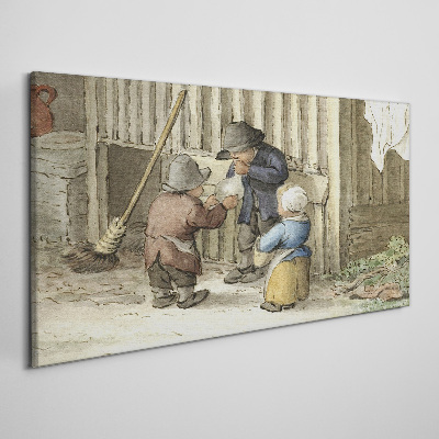 Obraz na plátně Obecní vesnice Děti