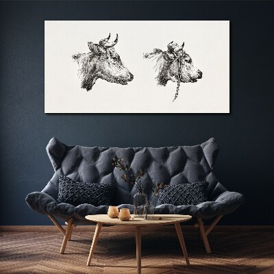 Obraz na plátně Kresba krávy zvířat