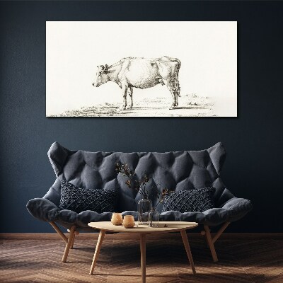 Obraz na plátně Kreslení krávy zvířat