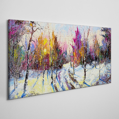 Obraz na plátně Zimní sníh lesní příroda