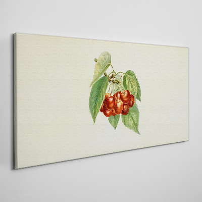Obraz na plátně Ovocné třešně větve listy