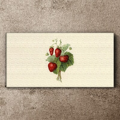 Obraz na plátně Ovoce jahodové listy