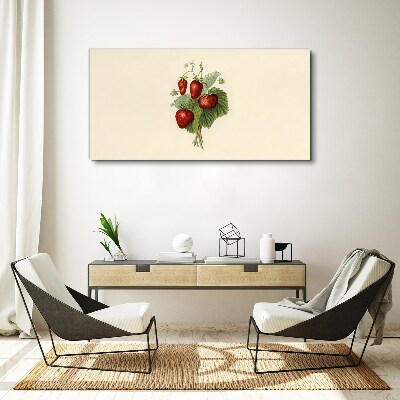 Obraz na plátně Ovoce jahodové listy