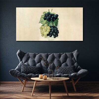 Obraz na plátně Ovocné hrozny listy
