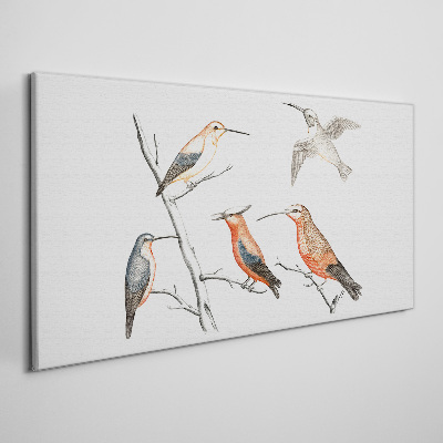 Obraz na plátně Kreslení zvířat ptáků