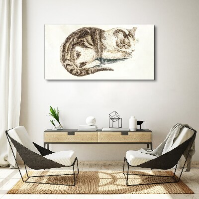 Obraz na plátně Kreslení zvířat kočka