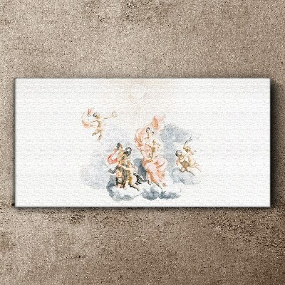 Obraz na plátně Kreslení starověkých andělů mraky