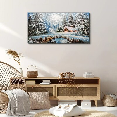 Obraz na plátně Zimní sníh lesní příroda