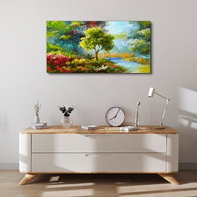Obraz na plátně Abstrakce květiny lesní příroda