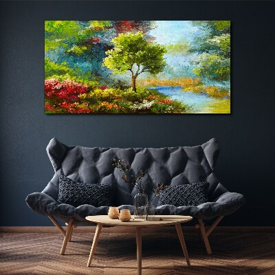 Obraz na plátně Abstrakce květiny lesní příroda