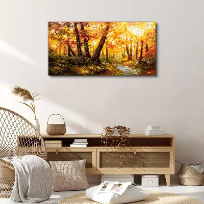 Obraz na plátně Podzimní Lesní listy přírody