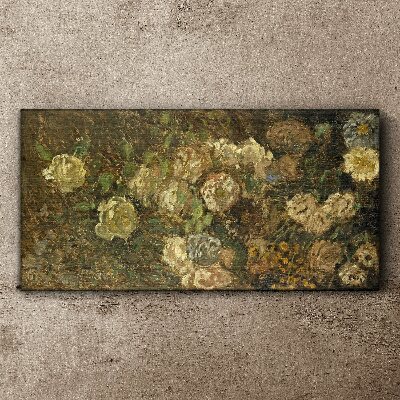 Obraz na plátně Abstrakce mincí květin