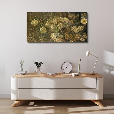 Obraz na plátně Abstrakce mincí květin