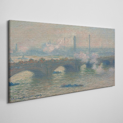 Obraz na plátně Waterloo šedé mince most
