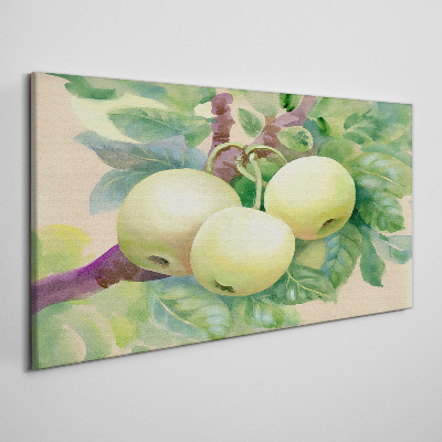 Obraz na plátně Ovoce jablečný větev listy