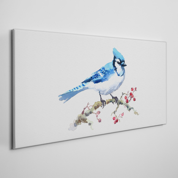 Obraz na plátně Bluebird na větvi