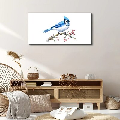 Obraz na plátně Bluebird na větvi