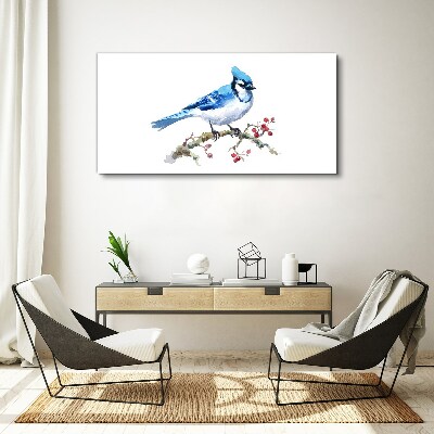 Obraz na plátně Bluebird na větvi