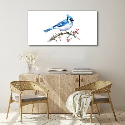 Obraz na plátně Bluebird na větvi