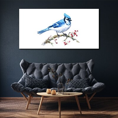 Obraz na plátně Bluebird na větvi