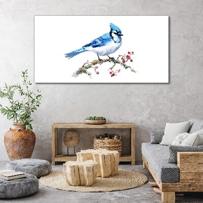 Obraz na plátně Bluebird na větvi