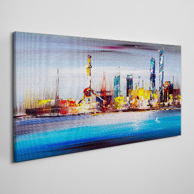 Obraz na plátně Abstrakce městské moře