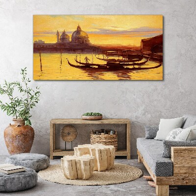 Obraz na plátně City Port Sunset