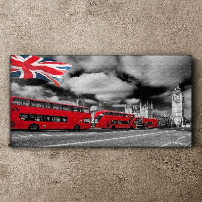 Obraz na plátně Silniční londýnský autobus