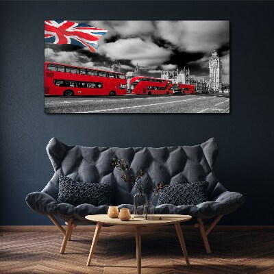 Obraz na plátně Silniční londýnský autobus