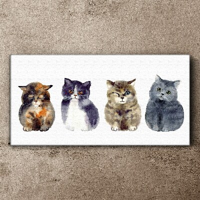 Obraz na plátně Zvířata Akvarel kočky