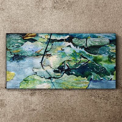 Obraz na plátně Abstrakce vodní listí
